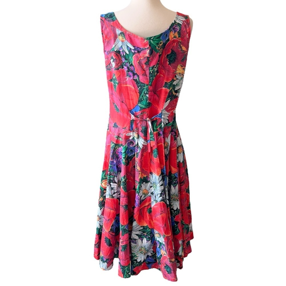 vintage 90’s sleeveless retro floral print dress - Picture 8 of 8